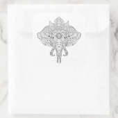 Elephant Head Geïnspireerd tandvlees Vierkante Sticker (Tas)