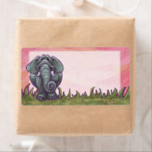 Elephant Head-verzendlabels bevestigen Etiket (Insitu)
