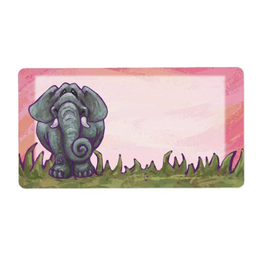 Elephant Head-verzendlabels bevestigen Etiket (Voorkant)