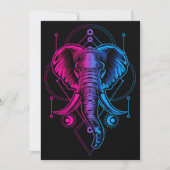 Elephant Head With Sacred Geometry Kaart (Voorkant)