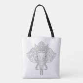 Elephant Head Zendoodle 2 Tote Bag (Achterkant)