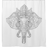 Elephant Head Zendoodle Douchegordijn (Voorkant)