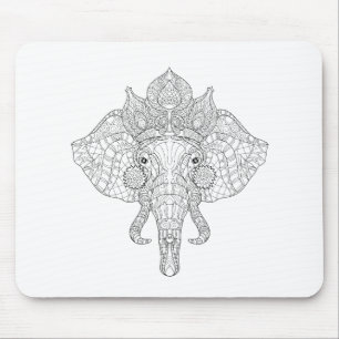 Elephant Head Zendoodle Muismat
