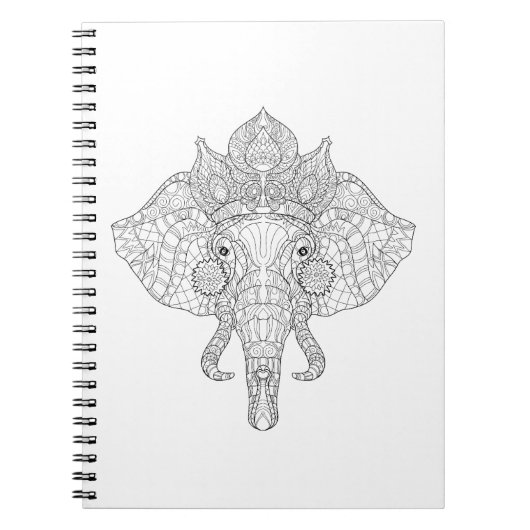 Elephant Head Zendoodle Notitieboek (Voorkant)