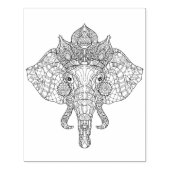Elephant Head Zendoodle Rubberstempel (Afrduk)