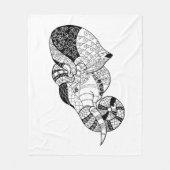 Elephant Head Zenstyle Doodle Fleece Deken (Voorkant)