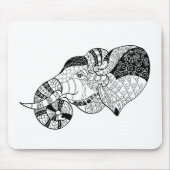 Elephant Head Zenstyle Doodle Muismat (Voorkant)