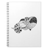 Elephant Head Zenstyle Doodle Notitieboek (Voorkant)