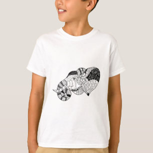 Elephant Head Zenstyle Doodle T-shirt