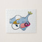 Elephant Headphone Music Legpuzzel (Horizontaal)