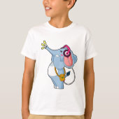 Elephant Headphone Music T-shirt (Voorkant)