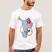 Elephant Headphone Music T-shirt (Voorkant)