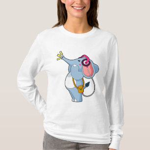Elephant Headphone Music T-shirt