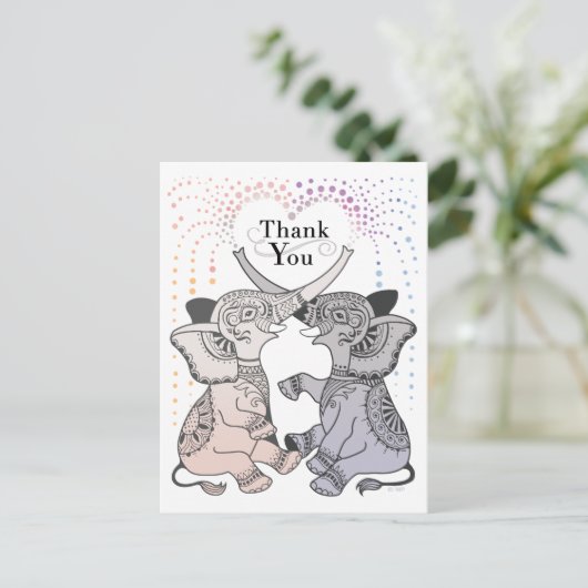 Elephant Heart Dank u Briefkaart (Staand voorkant)