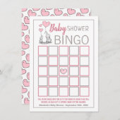 Elephant Hearts Baby shower Bingo (Voorkant / Achterkant)