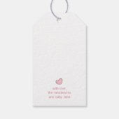 Elephant Hearts Baby shower Dank je wel gunst Cadeaulabel (Achterkant)