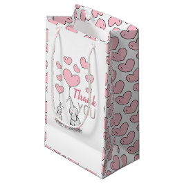 Elephant Hearts Baby shower Dank je wel gunst Klein Cadeauzakje