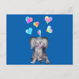 Elephant Hearts beroemd gemaakt door The Happy Juu Briefkaart