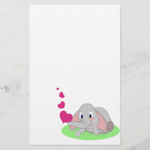 Elephant Hearts Briefpapier