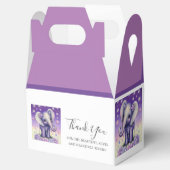 Elephant heerlijke Paarse bloem bedankt Bedankdoosjes (Geopend)