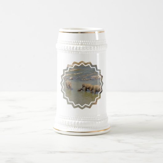 Elephant Herd Beer Stein Bierpul (Center)