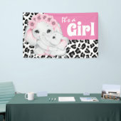 Elephant het is een meisje schattige luipaard die  spandoek (Beurs)