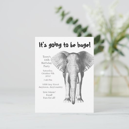 Elephant—Het zal een enorme dag zijn. Kaart (Staand voorkant)