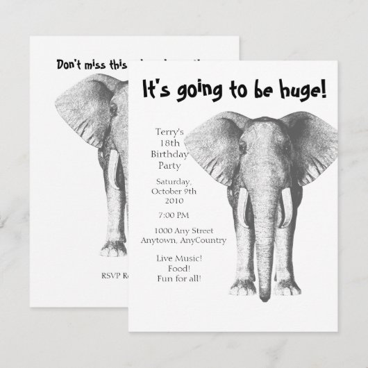 Elephant—Het zal een enorme dag zijn. Kaart (Voorkant / Achterkant)