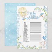 Elephant Hete Luchtballon Baby Woord Scramble Game Kaart (Voorkant / Achterkant)