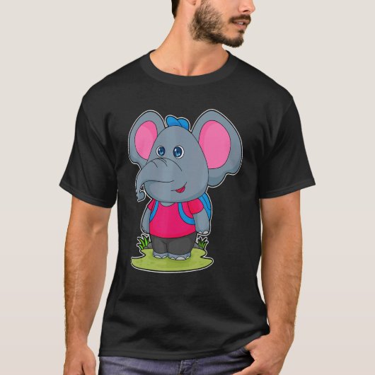 Elephant Hiker-rugzak T-shirt (Voorkant)