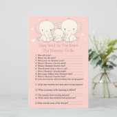 Elephant Hoe goed ken je baby shower game? (Staand voorkant)