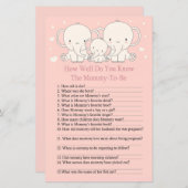 Elephant Hoe goed ken je baby shower game? (Voorkant / Achterkant)