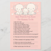 Elephant Hoe goed ken je baby shower game? (Voorkant)