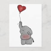 Elephant Holding ballon Briefkaart (Voorkant)