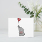 Elephant Holding ballon Briefkaart (Staand voorkant)