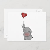 Elephant Holding ballon Briefkaart (Voorkant / Achterkant)
