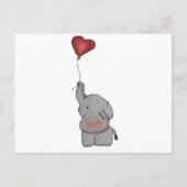 Elephant Holding ballon Briefkaart (Voorkant)
