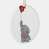 Elephant Holding ballon Keramisch Ornament (Rechts)