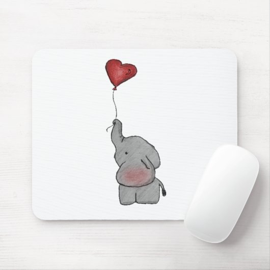 Elephant Holding ballon Muismat (Met muis)