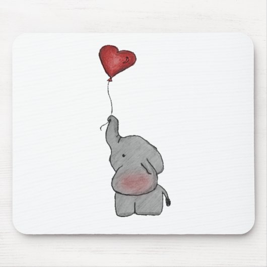 Elephant Holding ballon Muismat (Voorkant)