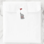 Elephant Holding ballon Ronde Sticker (Tas)