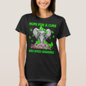 Elephant Hope for Cure LIVER CANCER BEWUSTE T-shirt (Voorkant)