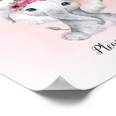 Elephant Hot Air Ballon Baby shower Favors Poster (Hoek)