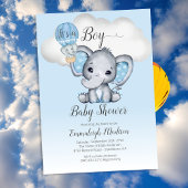 Elephant Hot Air Ballon Het is een Baby shower van Kaart