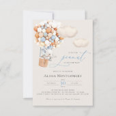 Elephant Hot-Air Ballonuitnodiging Kaart (Voorkant)