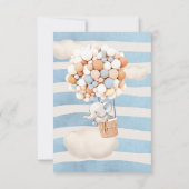 Elephant Hot-Air Ballonuitnodiging Kaart (Achterkant)