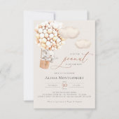 Elephant Hot-Air Ballonuitnodiging Kaart (Voorkant)