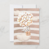 Elephant Hot-Air Ballonuitnodiging Kaart (Achterkant)