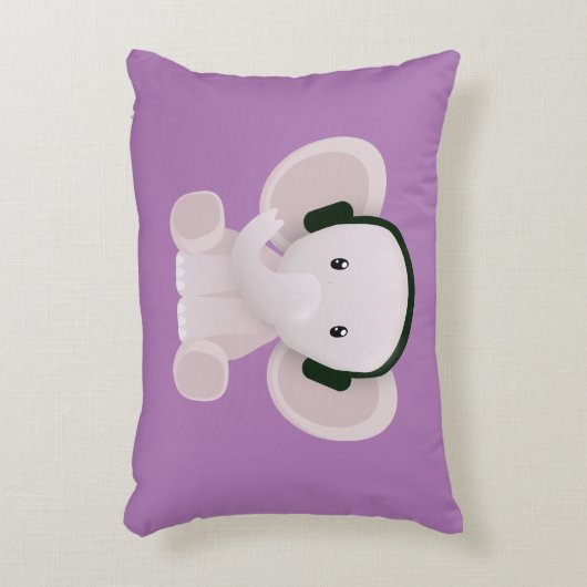 Elephant houdt van muziek accent kussen (Voorkant(Verticaal))