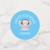 Elephant houdt van muziek confetti (Kleine voorkant)